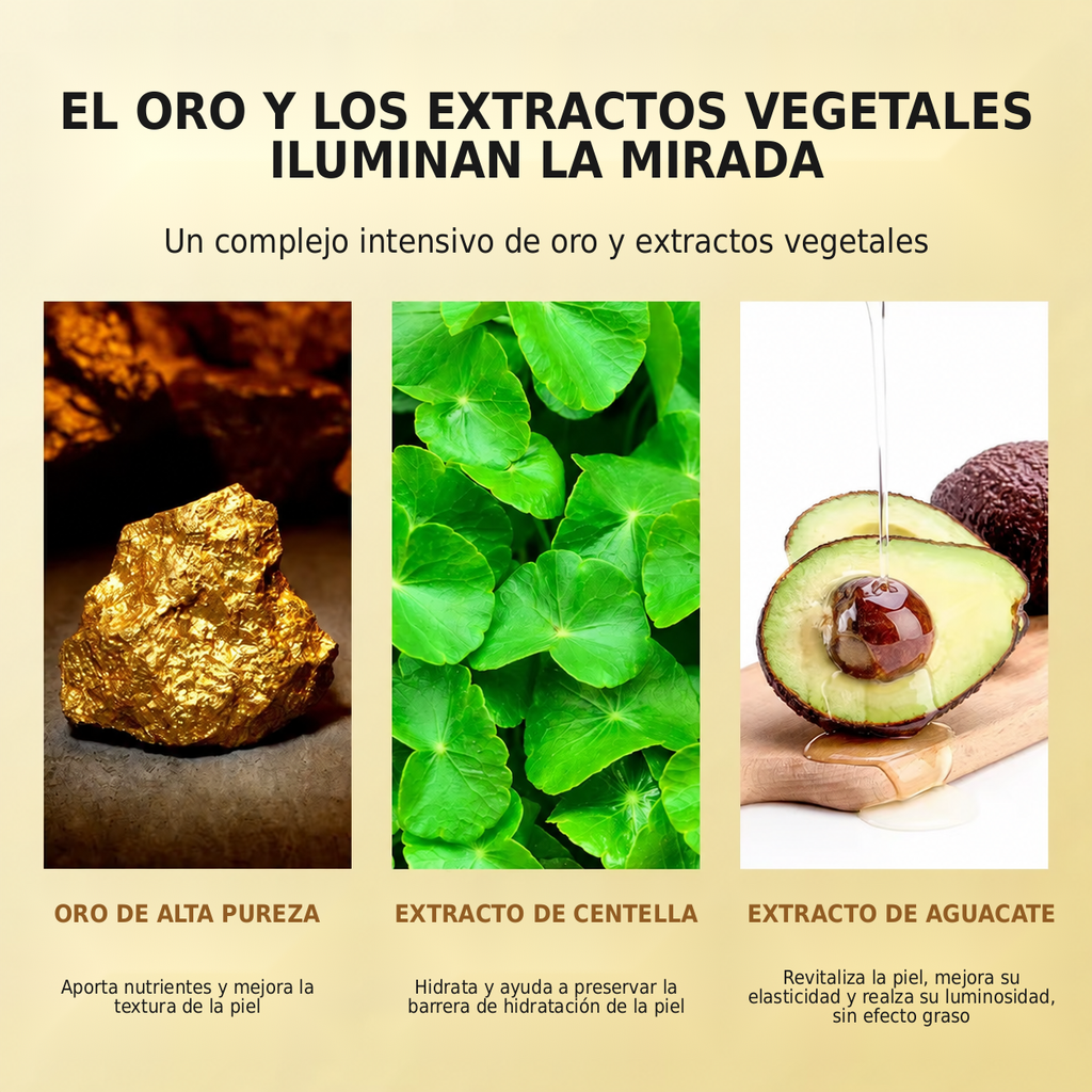 GlowEyes – Parches para el contorno de ojos de oro y aguacate