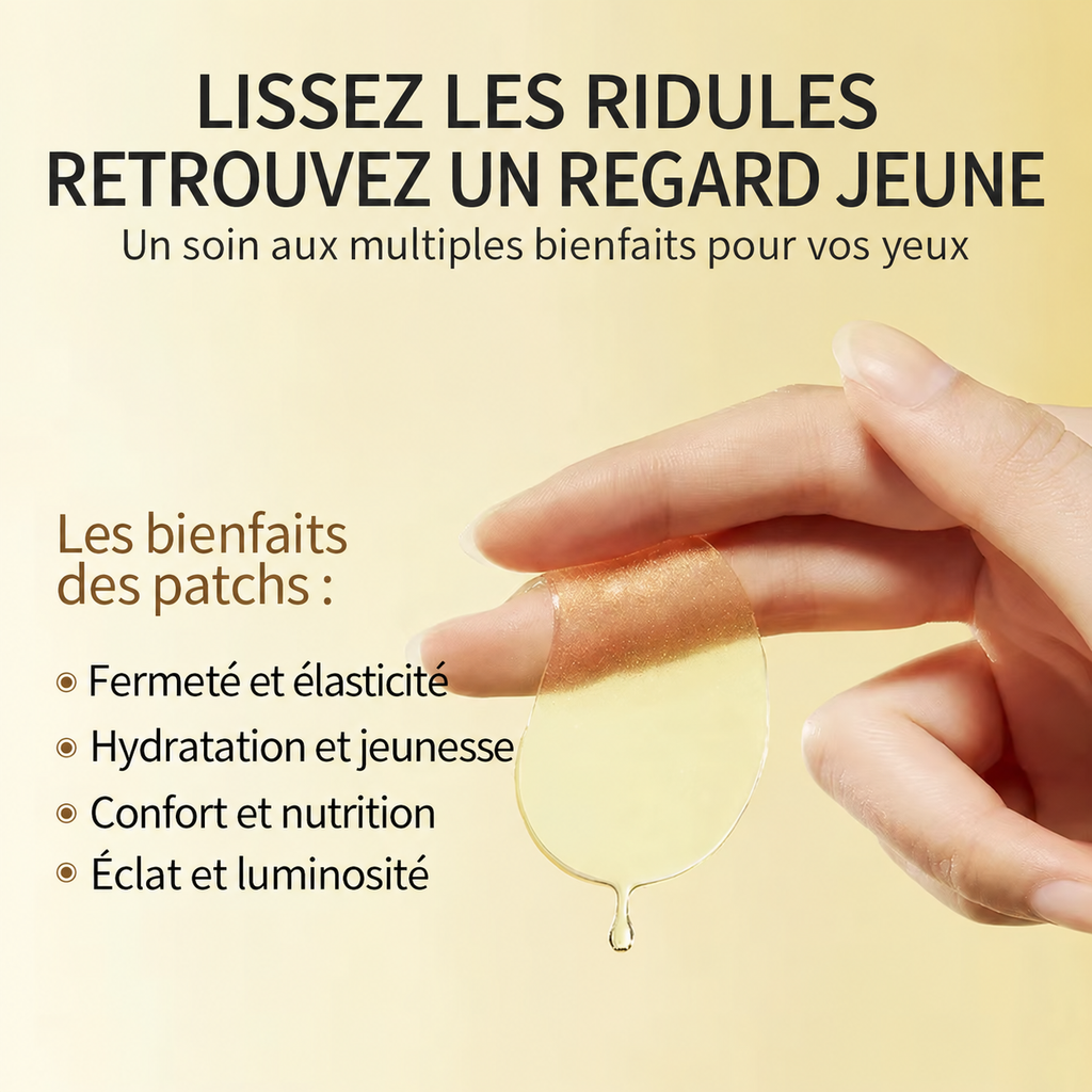 GlowEyes – Patchs Contour des Yeux Or & Avocat