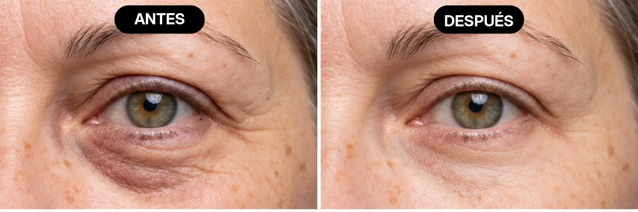 Antes y después - contorno de ojos 1